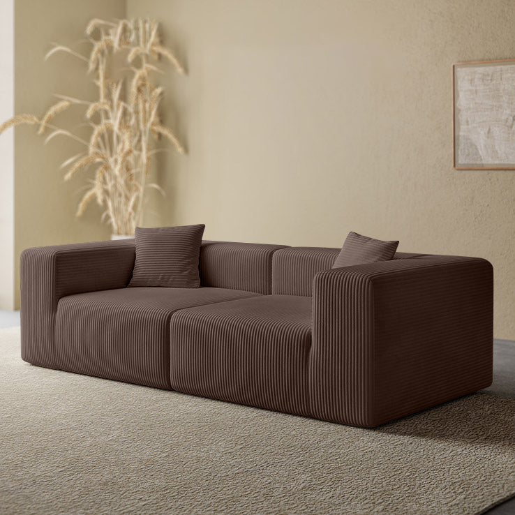 Compressed Couch Boneless Sponge Sofa brown- Lkikos.com