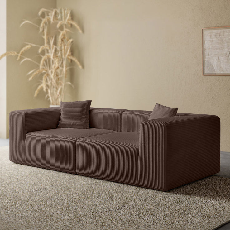 Compressed Couch Boneless Sponge Sofa brown- Lkikos.com