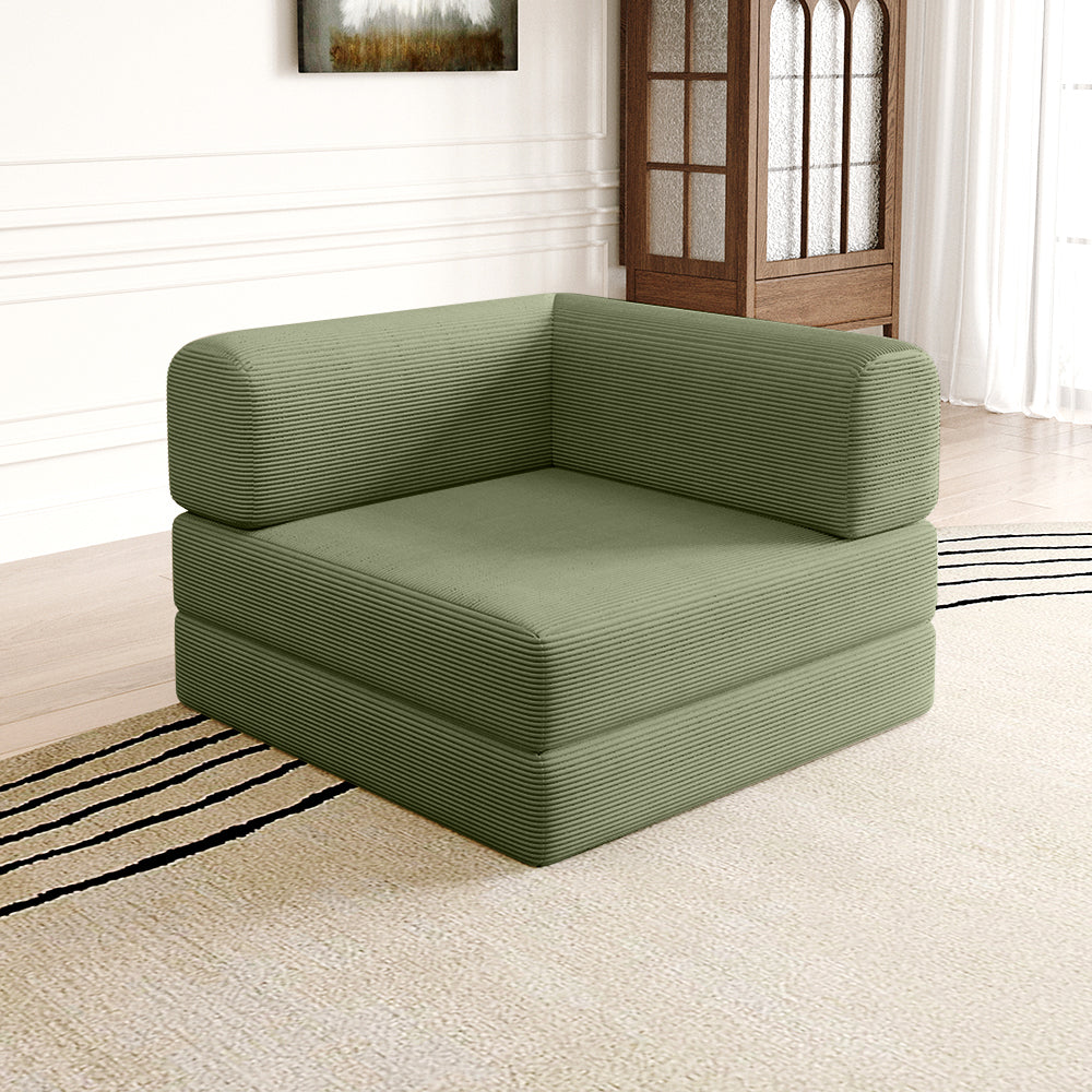 Compression Sofa Corner in pea green- Lkikos.com