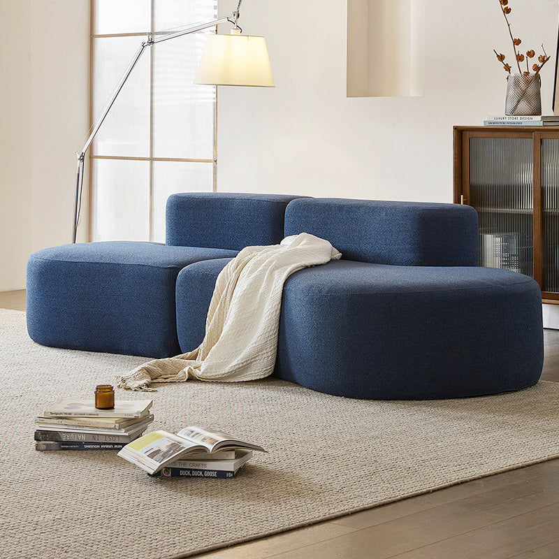 Curved Moon shaped vacuum compression sofa Boneless sponge couch - Lkikos.com