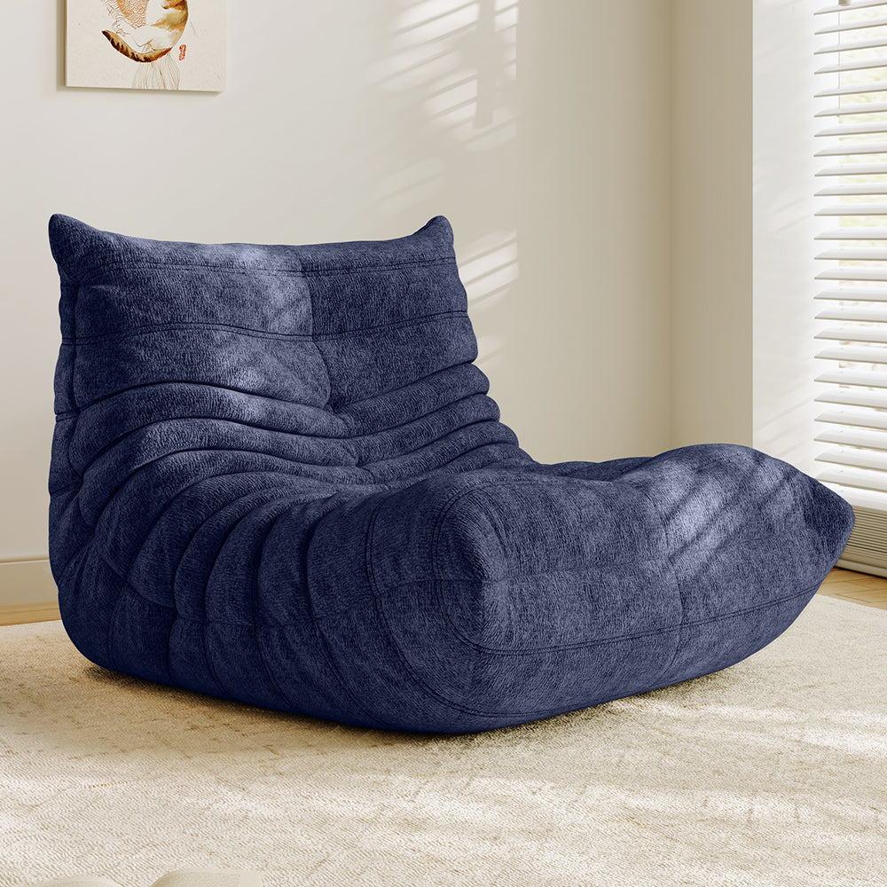 Lkikos Compressed Sofa Togo Sofa Single Caterpillar Sofa in blue - Lkikos.com