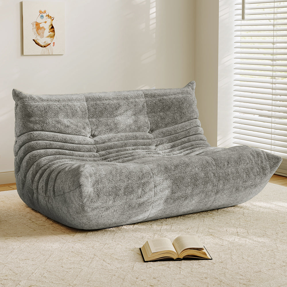 Lkikos Compressed Sofa Togo Sofa in light gray 2.2- Lkikos.com