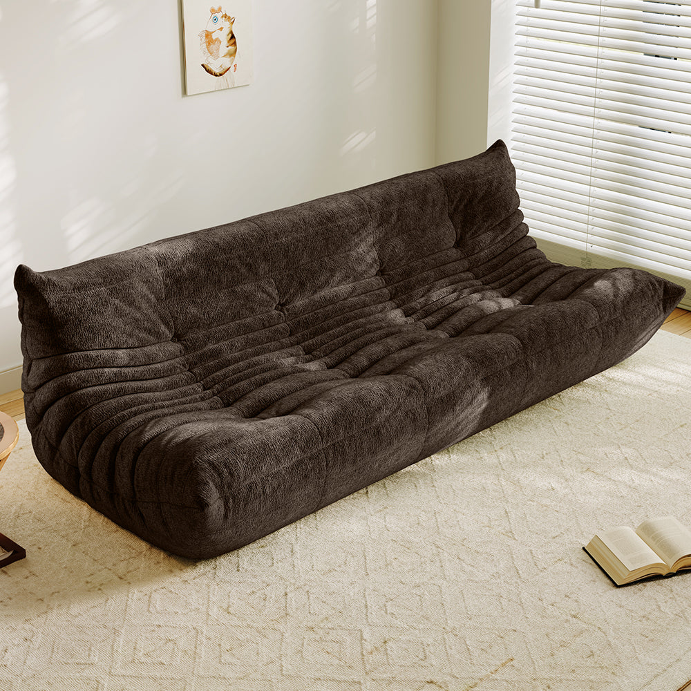 Lkikos Togo Sofa 4 seater in Brown - Lkikos.com