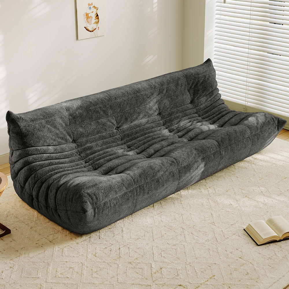 Lkikos Togo Sofa 4 seater in Dark gray - Lkikos.com
