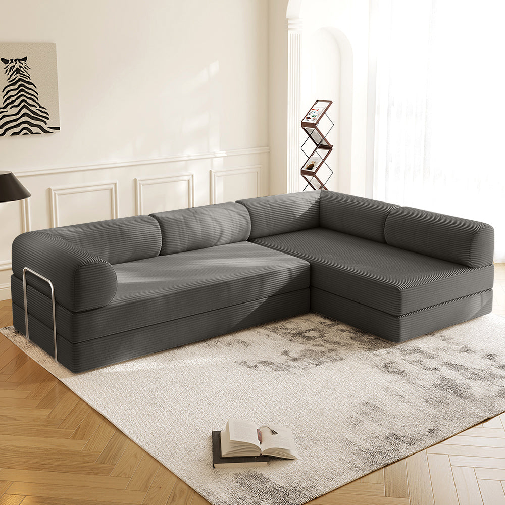 Teddy Sofa V2 with Chaise Lounge in Dark gray - Lkikos.com