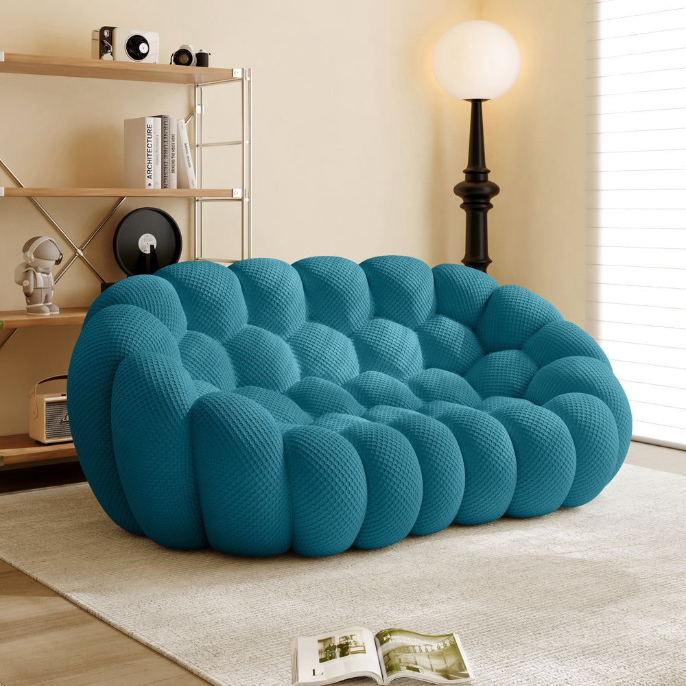 Vacuum Compression Bubble Sofa 2 seat in Deep peacock Blue - Lkikos.com