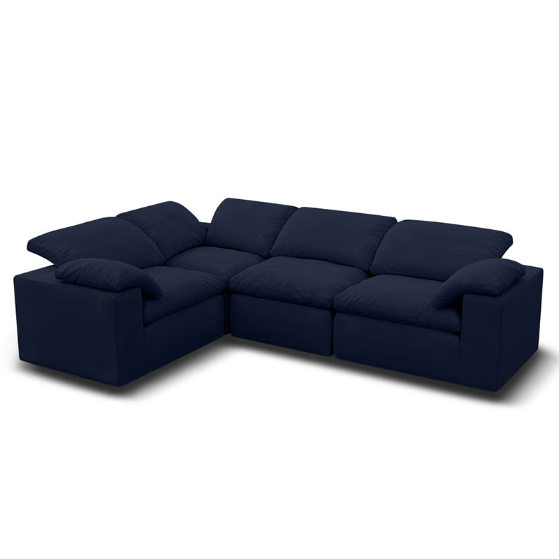 Vacuum Sealed Compression Sofa Velvet Cloud Sofa picture 10 in blue - Lkikos.com
