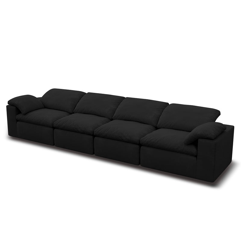 Vacuum Sealed Compression Sofa Velvet Cloud Sofa picture 11 in black - Lkikos.com