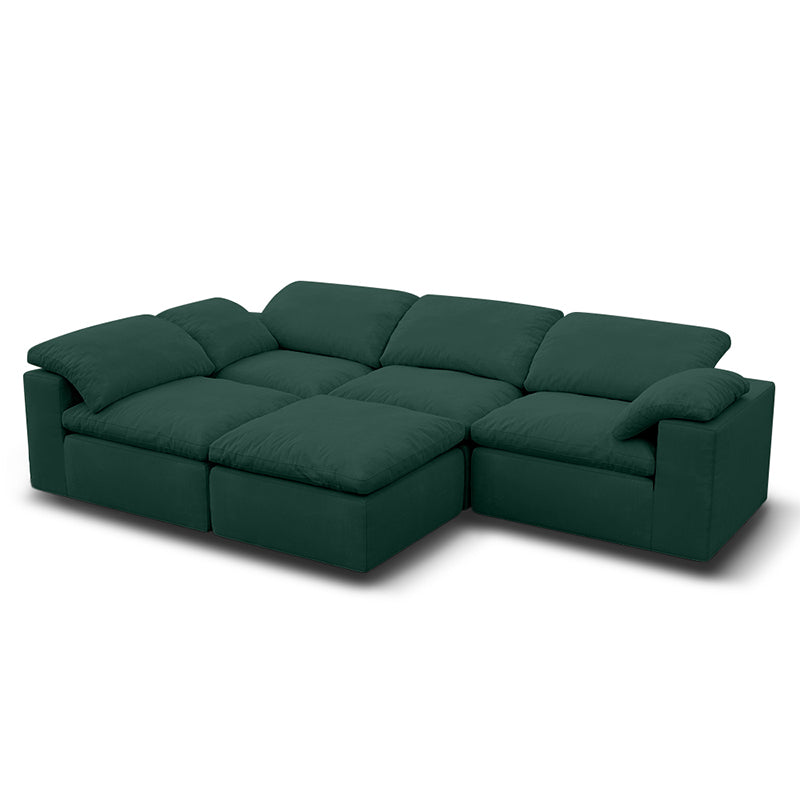 Vacuum Sealed Compression Sofa Velvet Cloud Sofa picture 12 in green - Lkikos.com