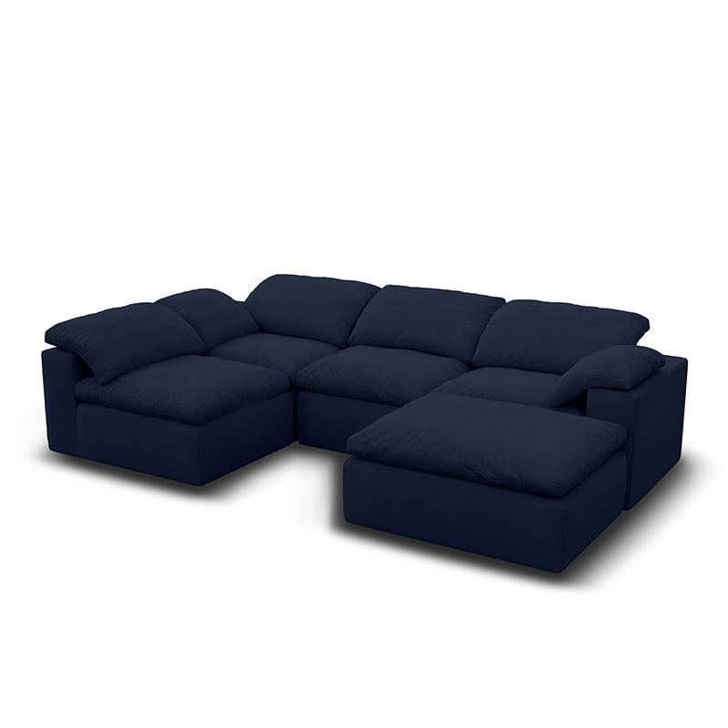 Vacuum Sealed Compression Sofa Velvet Cloud Sofa picture 13 in blue - Lkikos.com