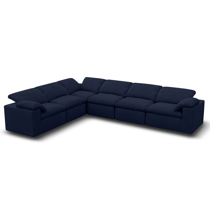 Vacuum Sealed Compression Sofa Velvet Cloud Sofa picture 14 in blue - Lkikos.com