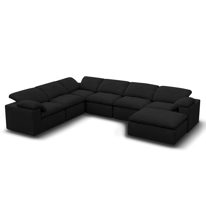 Vacuum Sealed Compression Sofa Velvet Cloud Sofa picture 15 in black - Lkikos.com