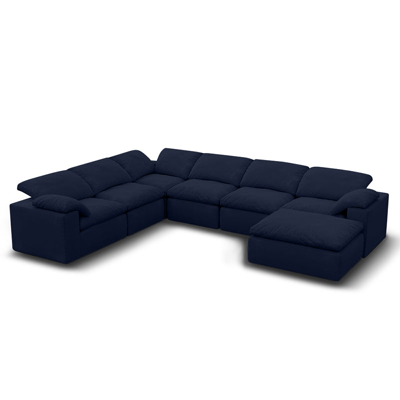 Vacuum Sealed Compression Sofa Velvet Cloud Sofa picture 15 in blue - Lkikos.com