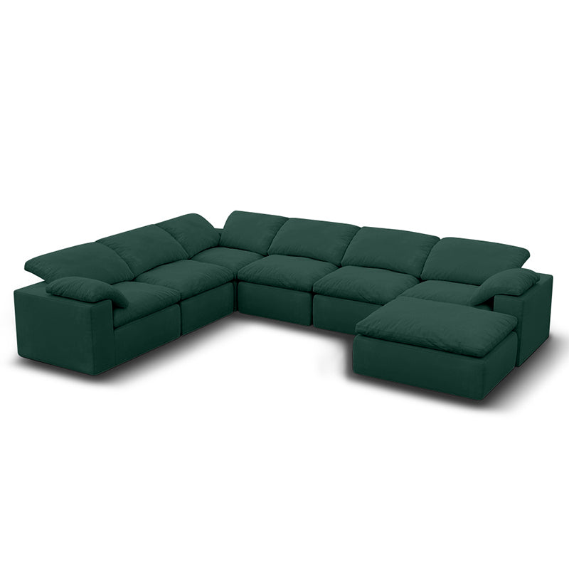 Vacuum Sealed Compression Sofa Velvet Cloud Sofa picture 16 in green - Lkikos.com