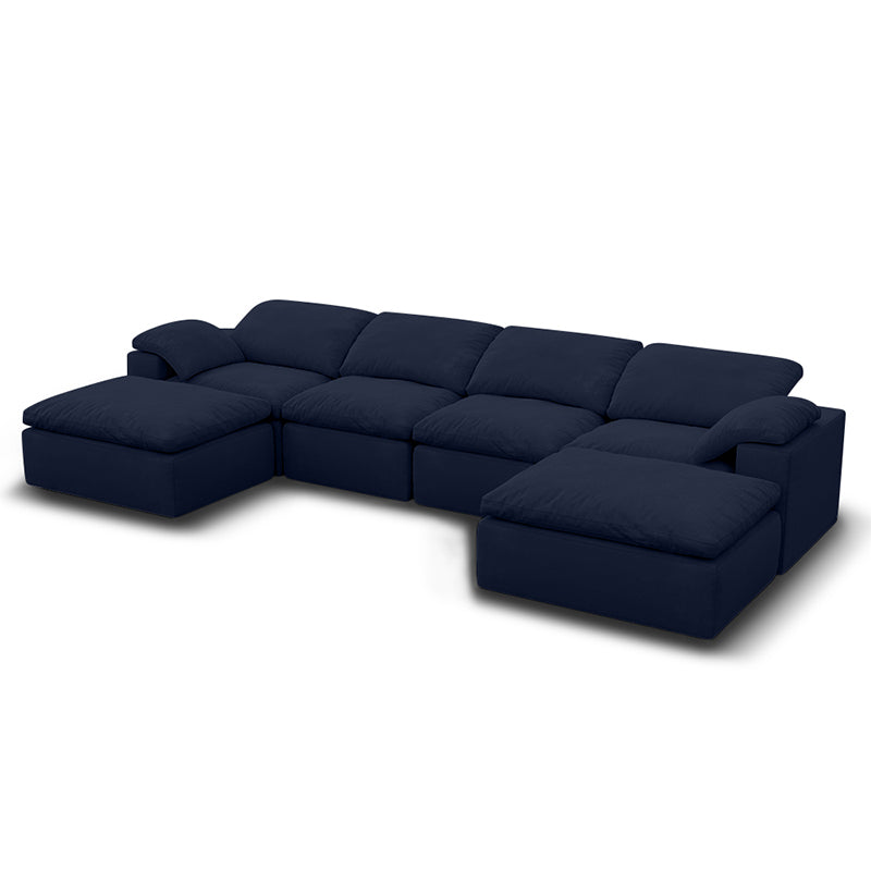 Vacuum Sealed Compression Sofa Velvet Cloud Sofa picture 17 in blue - Lkikos.com