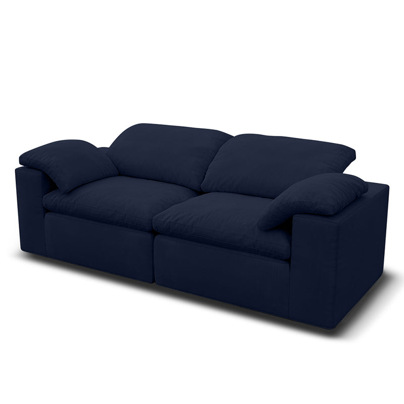 Vacuum Sealed Compression Sofa Velvet Cloud Sofa picture 1 in blue - Lkikos.com