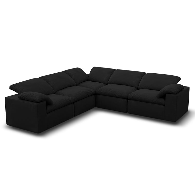 Vacuum Sealed Compression Sofa Velvet Cloud Sofa picture 20 in black - Lkikos.com