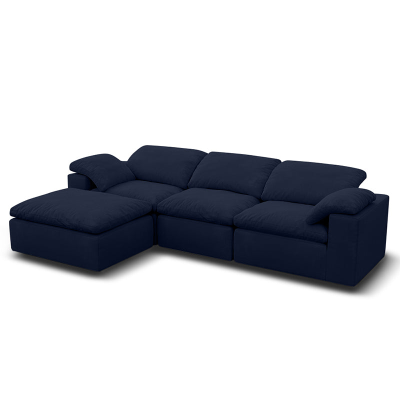Vacuum Sealed Compression Sofa Velvet Cloud Sofa picture 20 in blue - Lkikos.com
