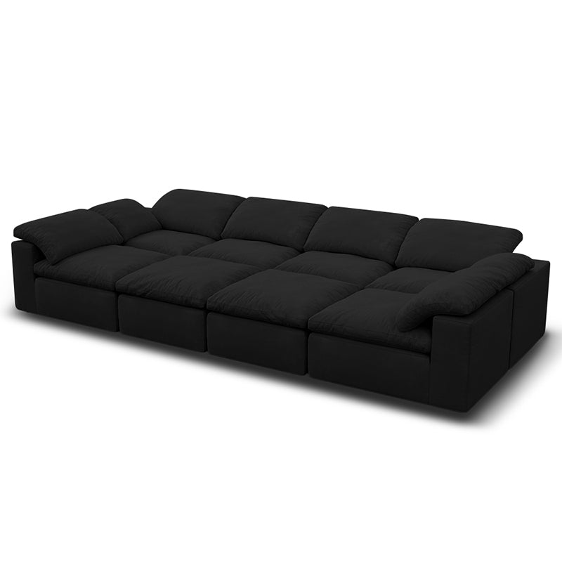 Vacuum Sealed Compression Sofa Velvet Cloud Sofa picture 2 in black - Lkikos.com