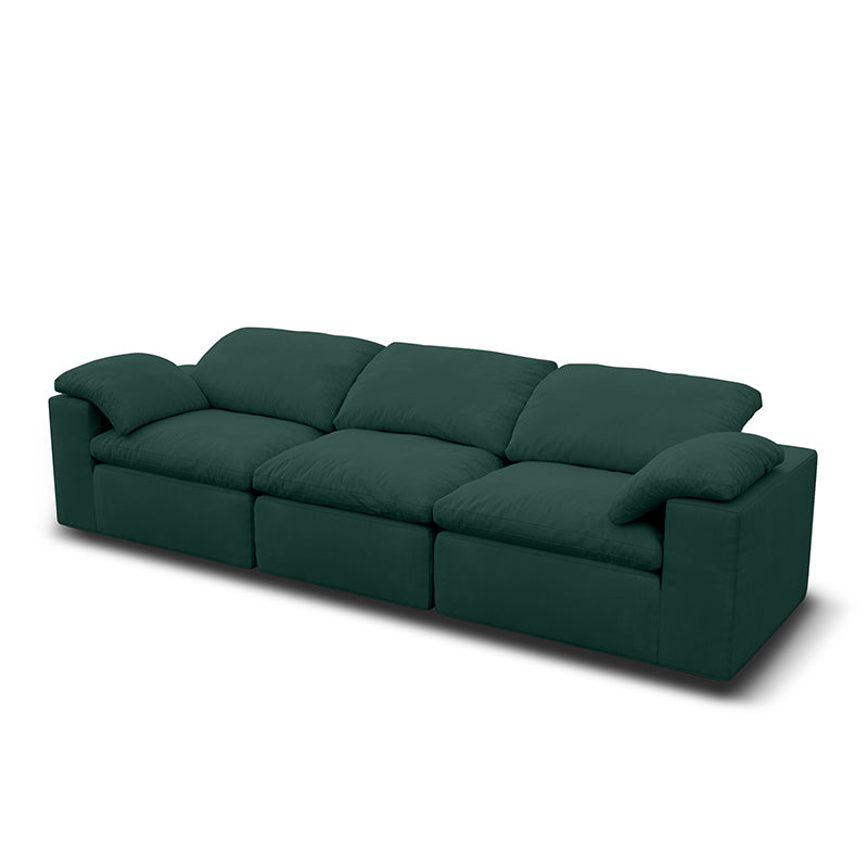 Vacuum Sealed Compression Sofa Velvet Cloud Sofa picture 2 in green - Lkikos.com