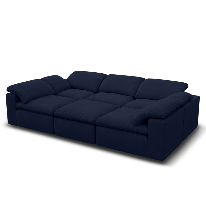 Vacuum Sealed Compression Sofa Velvet Cloud Sofa picture 3 in blue - Lkikos.com