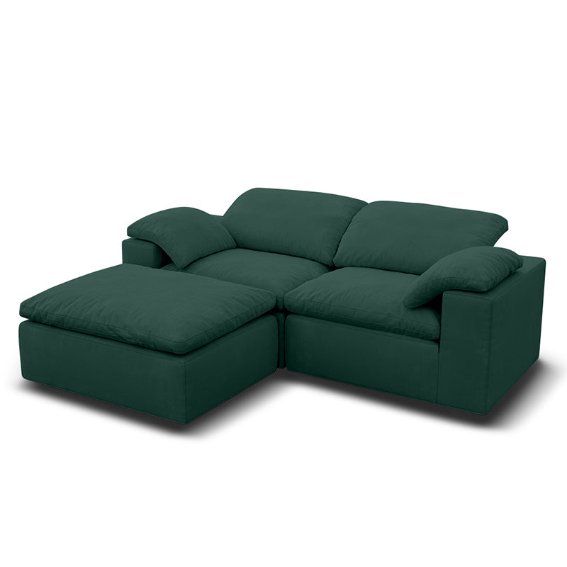 Vacuum Sealed Compression Sofa Velvet Cloud Sofa picture 3 in green - Lkikos.com