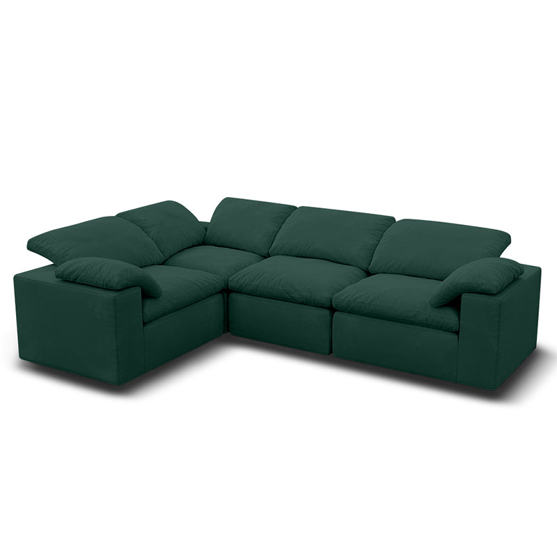 Vacuum Sealed Compression Sofa Velvet Cloud Sofa picture 4 in green - Lkikos.com