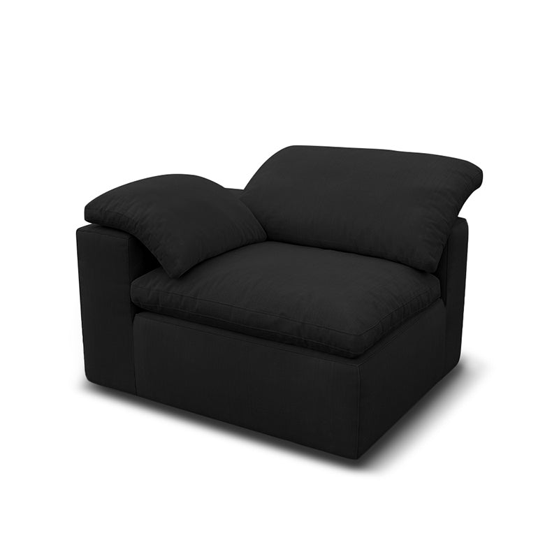 Vacuum Sealed Compression Sofa Velvet Cloud Sofa picture 5 in black - Lkikos.com