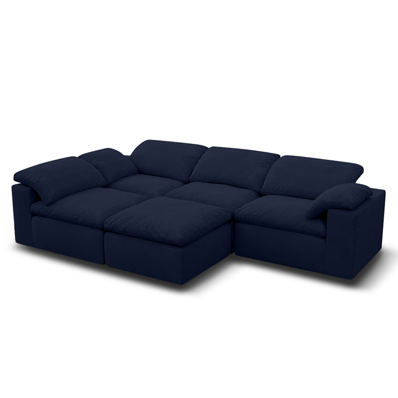 Vacuum Sealed Compression Sofa Velvet Cloud Sofa picture 5 in blue - Lkikos.com