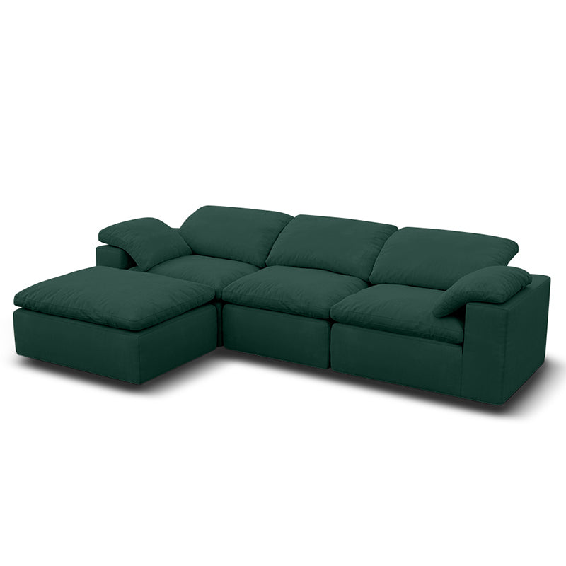 Vacuum Sealed Compression Sofa Velvet Cloud Sofa picture 5 in green - Lkikos.com