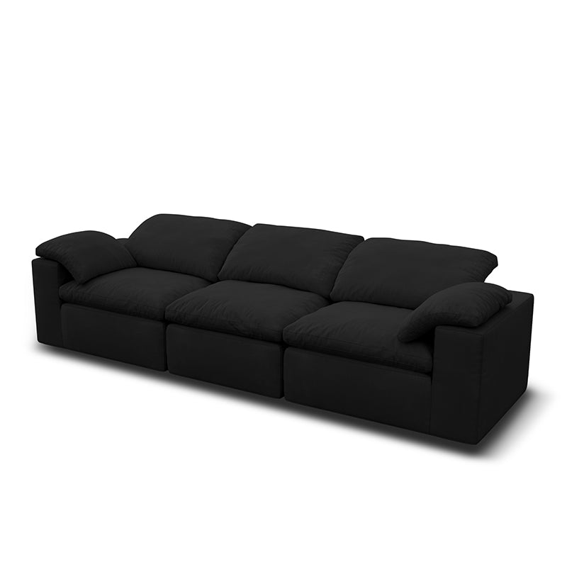 Vacuum Sealed Compression Sofa Velvet Cloud Sofa picture 6 in black - Lkikos.com