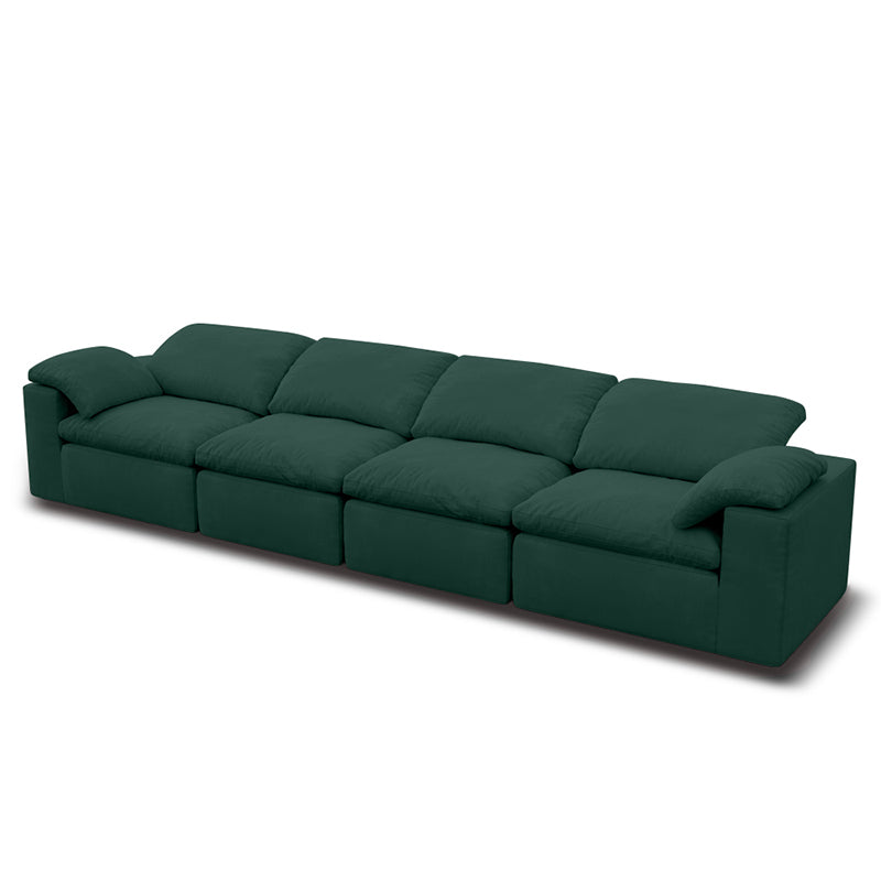 Vacuum Sealed Compression Sofa Velvet Cloud Sofa picture 6 in green - Lkikos.com