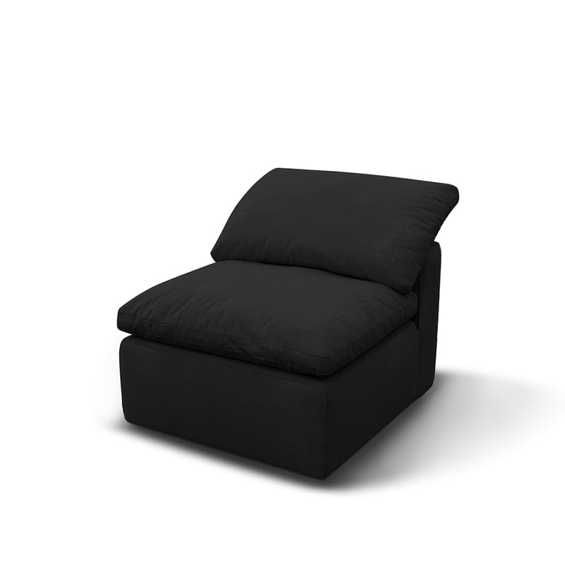 Vacuum Sealed Compression Sofa Velvet Cloud Sofa picture 8 in black - Lkikos.com