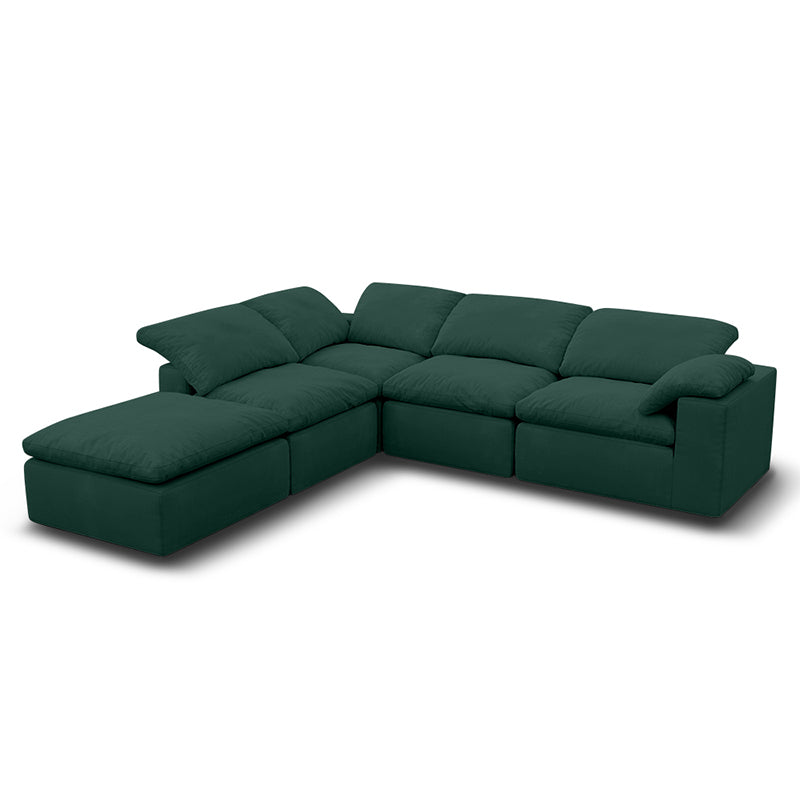 Vacuum Sealed Compression Sofa Velvet Cloud Sofa picture 8 in green - Lkikos.com
