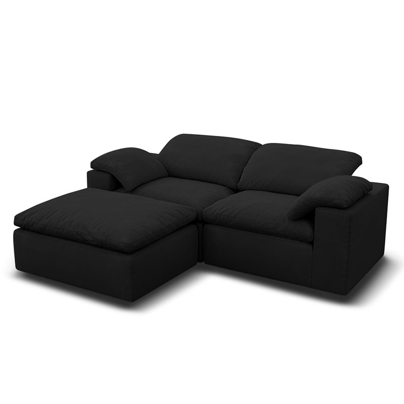 Vacuum Sealed Compression Sofa Velvet Cloud Sofa picture 9 in black - Lkikos.com