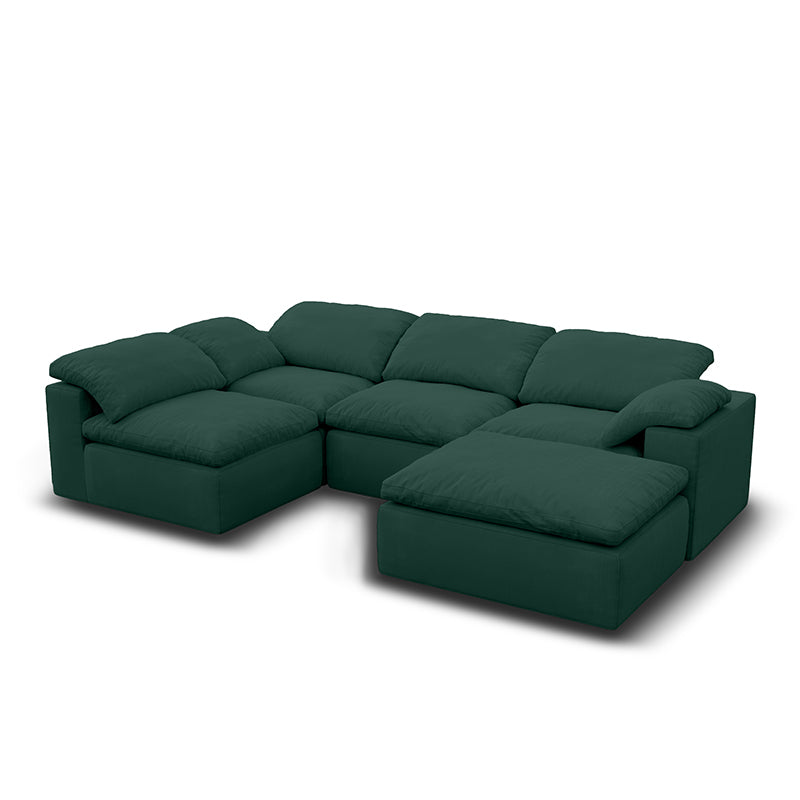 Vacuum Sealed Compression Sofa Velvet Cloud Sofa picture 9 in green - Lkikos.com