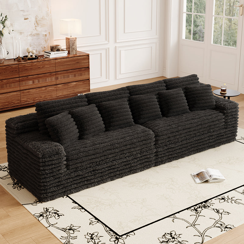 Vacuum compression sofa Plush sofa Detail Figure in black- Lkikos.com