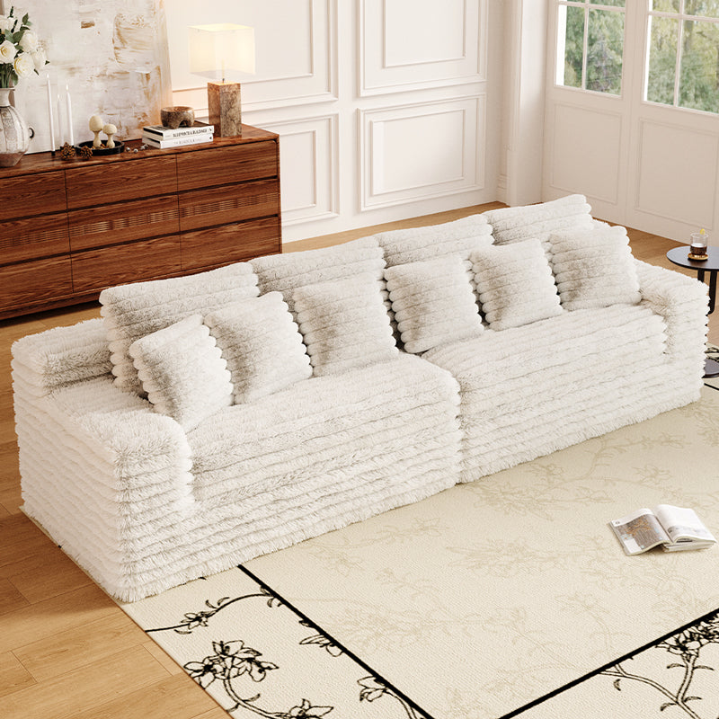 Vacuum compression sofa Plush sofa Detail Figure in white- Lkikos.com