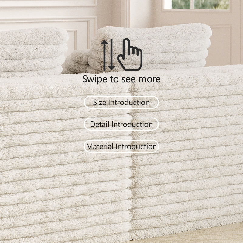 Compressed modular Couch Soft & Fluffy Plush Sofas l Shape - Lkikos.com