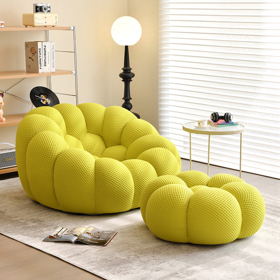 Yellow compressed bubble sofa - Lkikos.com