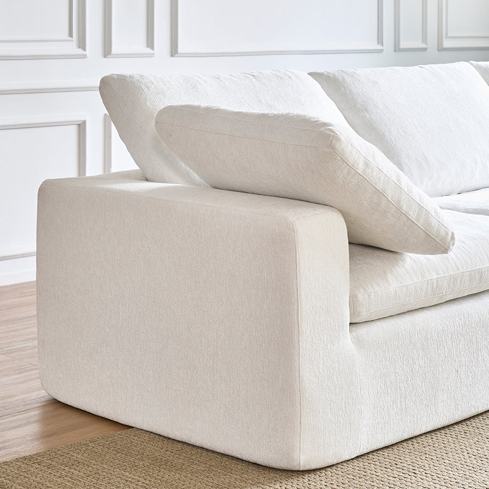Lkikos Cloud Sofa with soft upholstered armrest and plush cushions