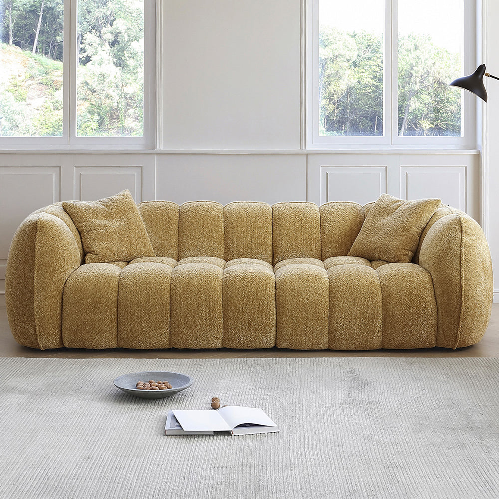 Modern Cozy Sectional Couch Big Living Room Pumpkin Sofa