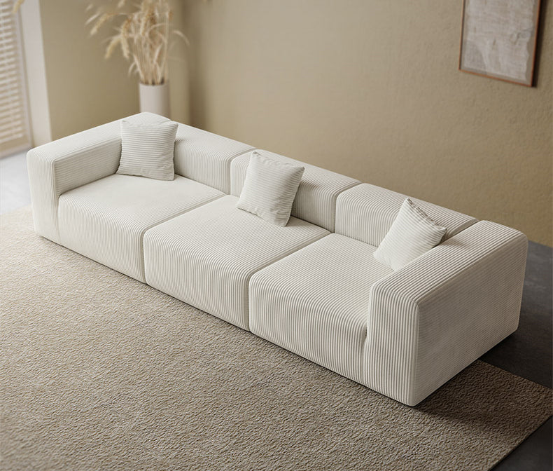 Compressed Corduroy Sectional Couch