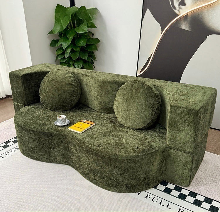 2 to 1 sofa green - Lkikos.com
