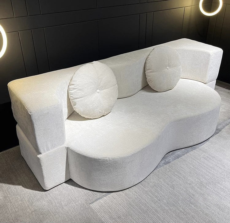 2 to 1 sofa white-Lkikos.com