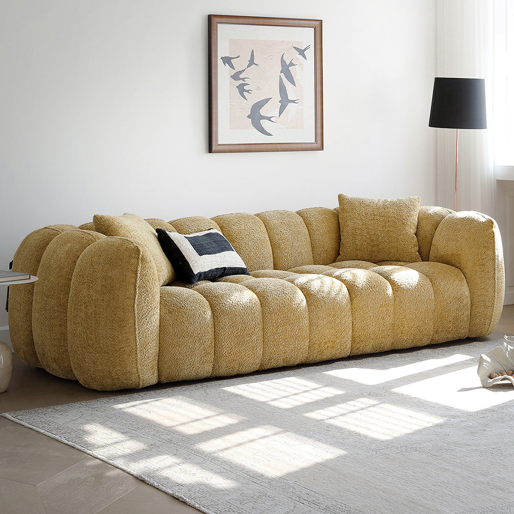 Modern Cozy Sectional Couch Big Living Room Pumpkin Sofa