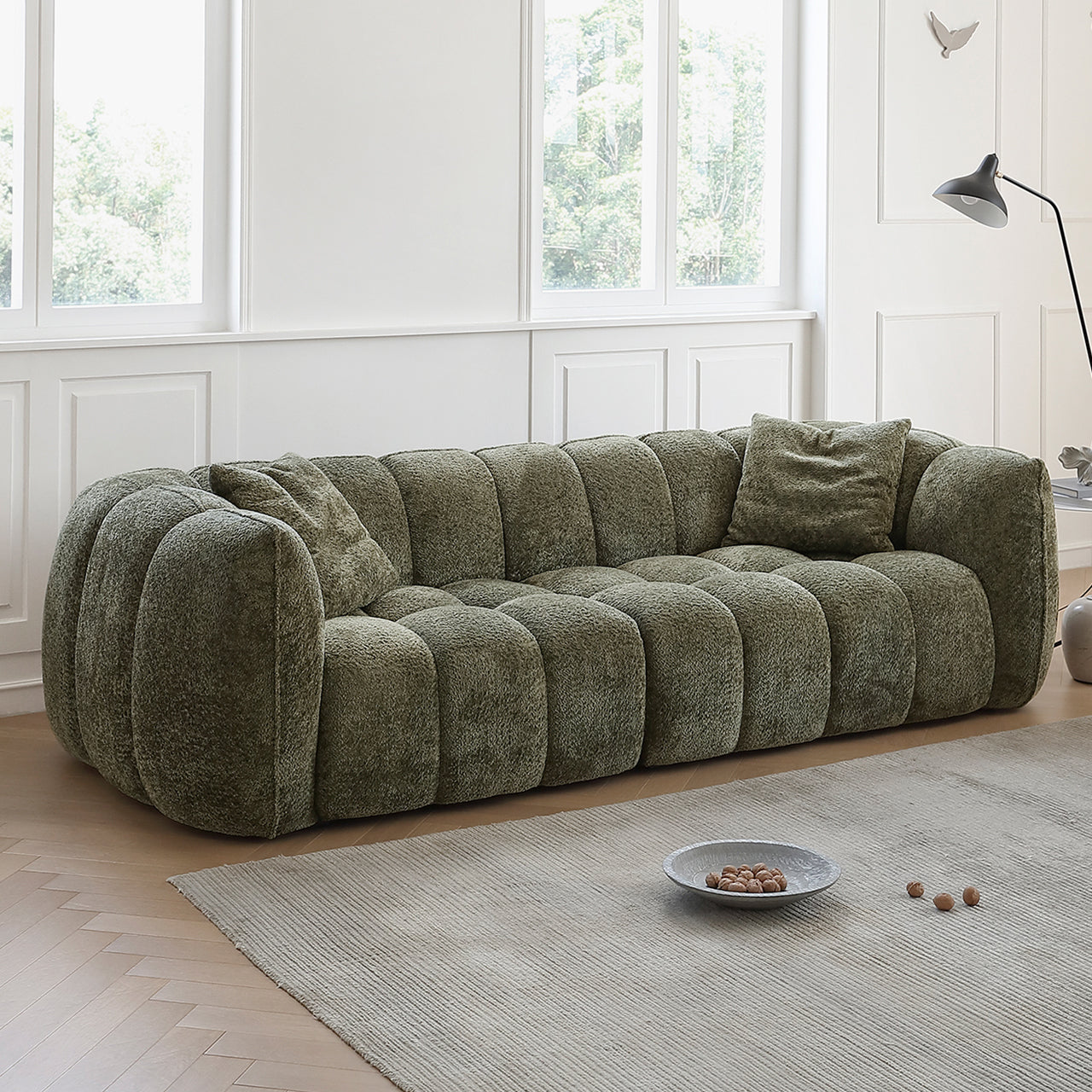 Modern Cozy Sectional Couch Big Living Room Pumpkin Sofa