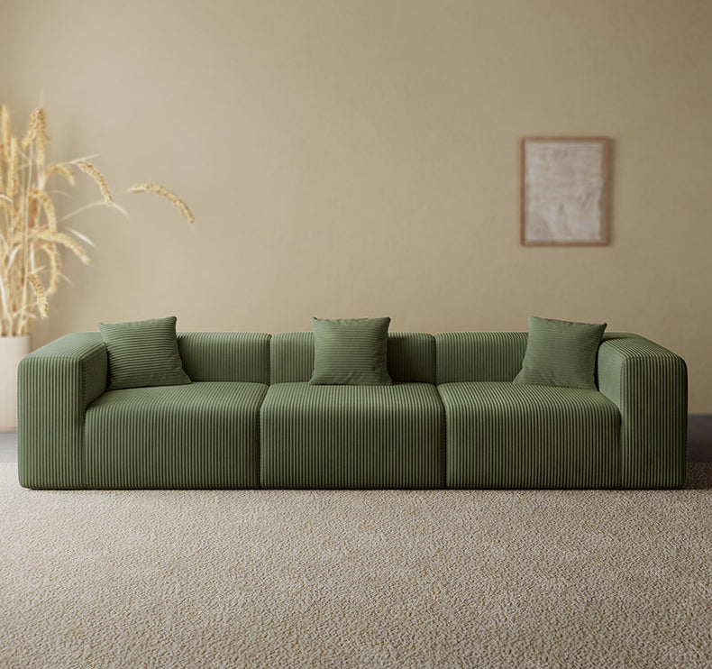 Compressed Corduroy Sectional Couch