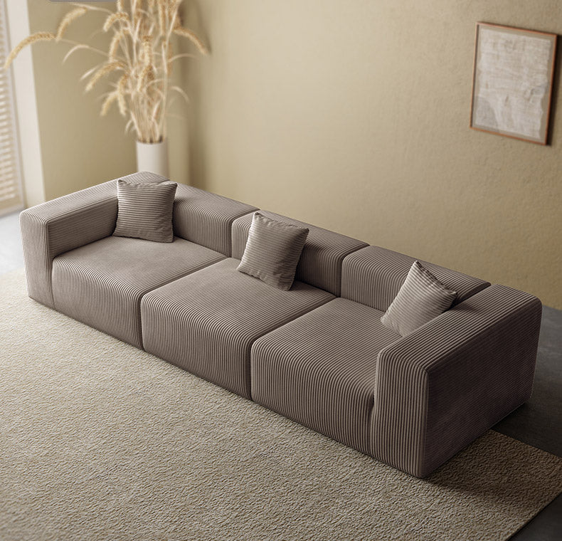 Compressed Corduroy Sectional Couch