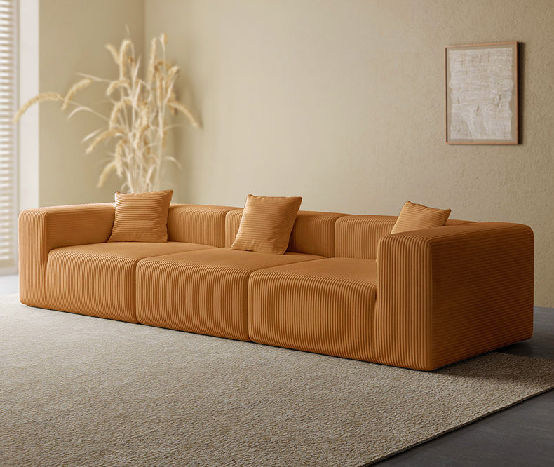 Compressed Corduroy Sectional Couch